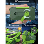 Emergency Solar Power Hand Crank Dynamo Generator 10000mAh Phone Charger Bank SOS AM/FM Weather Flashlight Radio Power Bank