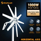 1000w Wind Turbine Generator 12V 24V 48V DC 220v AC Home System Free Green Alternative Energy Solar Panels Home Energy Solutions