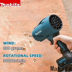 Makita 30000RPM Violent Blower Turbo Jet Fan 18V Electric Air Duster Wind Speed Turbo Rechargeable with Light Car Cleanin Tool