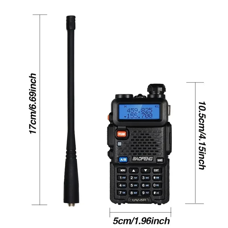 4Pcs Baofeng UV-5R 8W/5W Tri-Power Walkie Talkie High Power Dual Band Long Range Portable Handheld UV 5R Radio