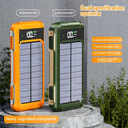 80000mAh Large Capacity Portable Outdoor Solar Mobile Power 4 in 1 Built in Cables LED Digital Display For iPhone Samsung Xiaomi