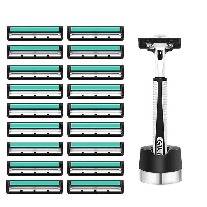 Gillette 2-layer Razor Blade for Vector 2 Razor Refills Set 16pcs Multiple Sets To Choose