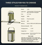 2000mAh Solar Camping Light Foldable Portable Tent Light with Intelligent Display Outdoor Hanging Light