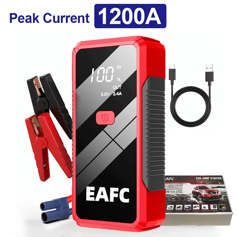 Car Jump Starter 2000A Power Bank Portable Car Battery Charger for 12V Auto Starting Device Petrol Diesel Emergency Booster