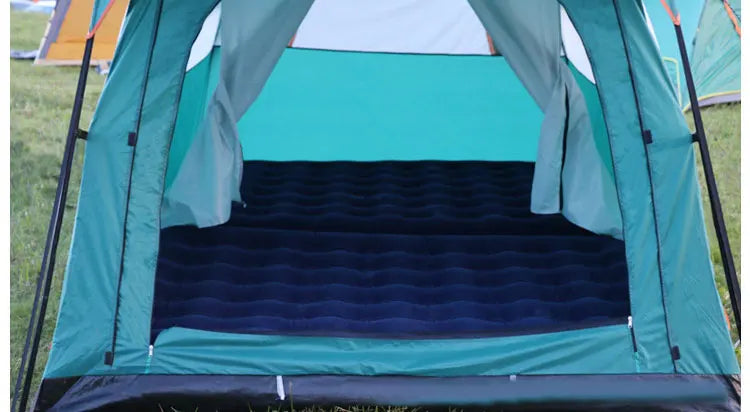 2 Bedroom 1 Hall Camping Tent 5-8 Person Double Layers Oversize Thickened Rainproof Tent Outdoor Family Camp Tour Equipment