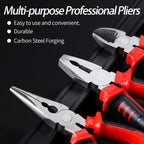 3-Piece Set of Wire Pliers, Diagonal Nose Pliers, Needle Nose Pliers, Industrial Grade Preferred Pliers, Durable Chromium Vanadium Steel, Suitable for Wire Cutting, Screwdriver, Etc
