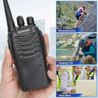 Baofeng BF-888S Walkie Talkie Set (2-Pack) - UHF, Long-Range, Rechargeable Battery, Durable ABS - Idea for Outdoor Activities