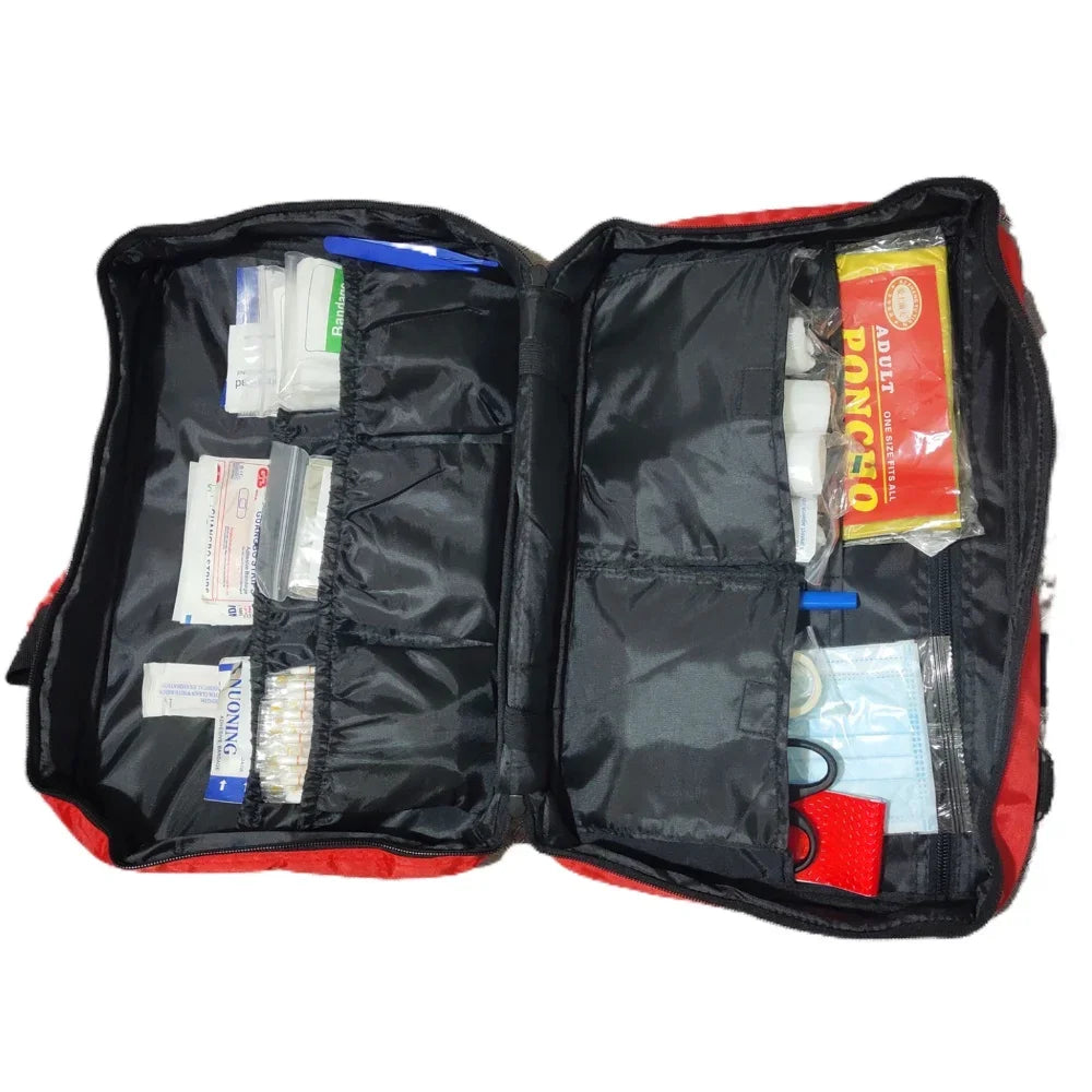Comprehensive Premium First Aid Kit Labeled Compartments Trauma Kits with Shoulder Strap Medical Kits Large Emergencies