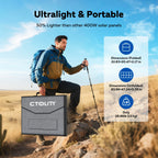 CTOLITY 400W Foldable Solar Panels 41V Portable Solar Charger Generator 23% Efficiency Folding Bag Outdoor Power Supply Camping