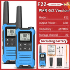 2pcs Baofeng F22 Kids Walkie Talkie Rechargeable Type-C Ham Radio Electronic Toys Birthday Gift Children