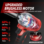 1000N.m (740ft-lbs) Cordless Impact Drill Wrench Brushless Electric High Torque Batteries 1500MAh 20V Fast Charger DIY Tool