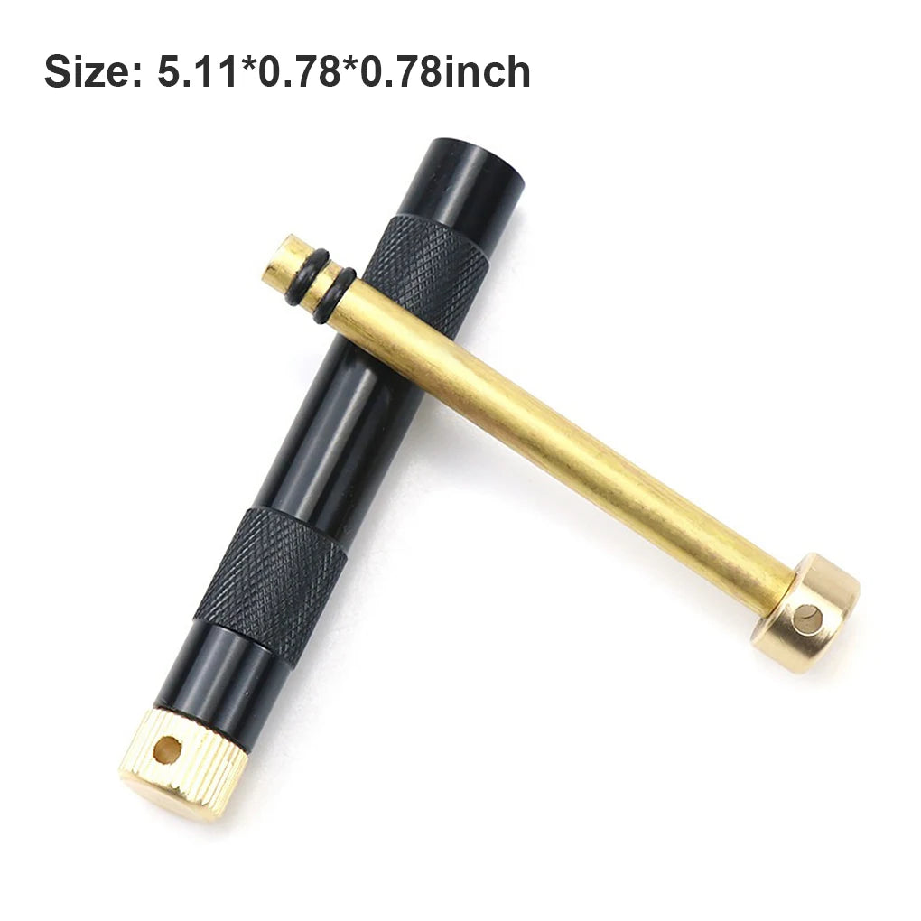 Brass Fire Piston Outdoor Survival Emergency Tool Aluminium Fire Piston with Char Cloth Campers Survival Preppers Fires Tube