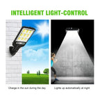 Powerful LED Solar Outdoor Led Courtyard Wall Lamp Rechargeable Human Body Induction Garden Terrace Garage Door Street Lighting