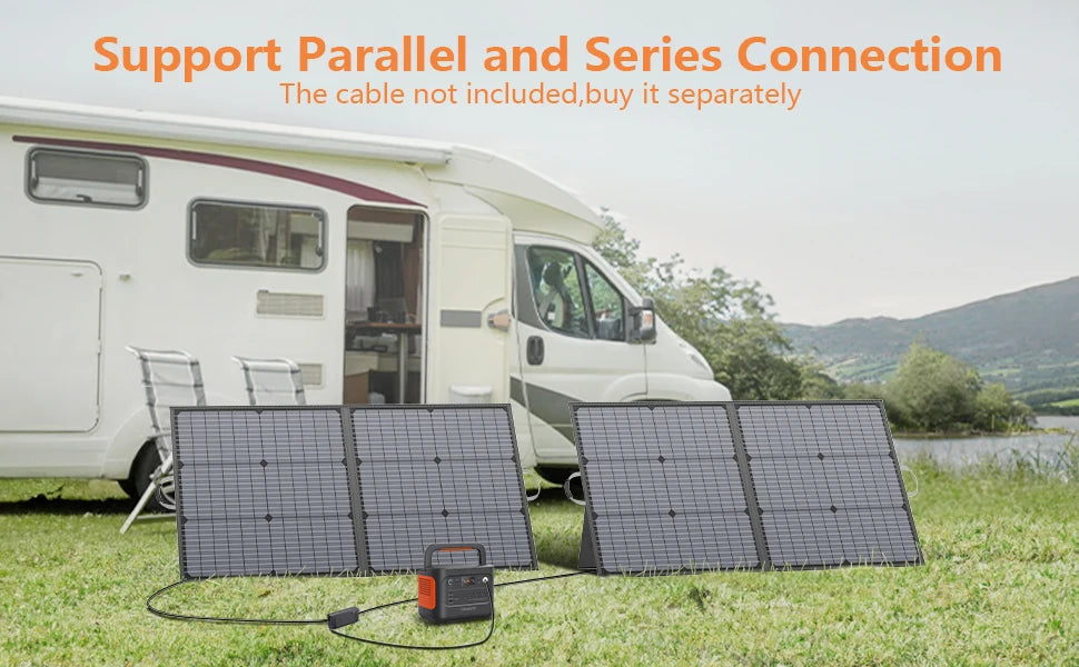 MHPOWOS Portable Solar Panel for Power Stations, 31V Solar Charger 400W Outdoor emergency backup power supply for RV Camping