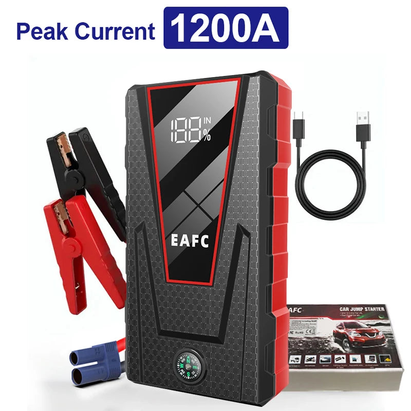 Car Jump Starter 2000A Power Bank Portable Car Battery Charger for 12V Auto Starting Device Petrol Diesel Emergency Booster