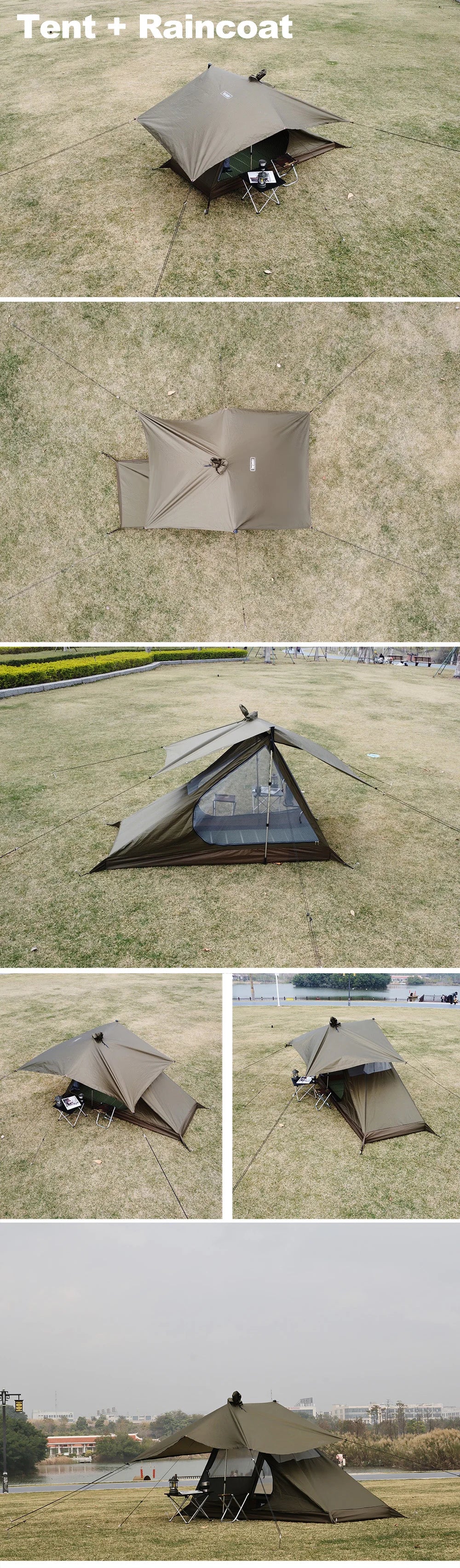 Airy Mesh Tent 1 Person Ultralight Tent Quick Setup Backpacking Shelter Breathable Mosquito Proof for Camping and Trekking