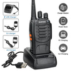 2/4PCS Baofeng Long Range UHF 400-470MHz USB/EU/US Ham Two Way Radio