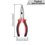 3-Piece Set of Wire Pliers, Diagonal Nose Pliers, Needle Nose Pliers, Industrial Grade Preferred Pliers, Durable Chromium Vanadium Steel, Suitable for Wire Cutting, Screwdriver, Etc