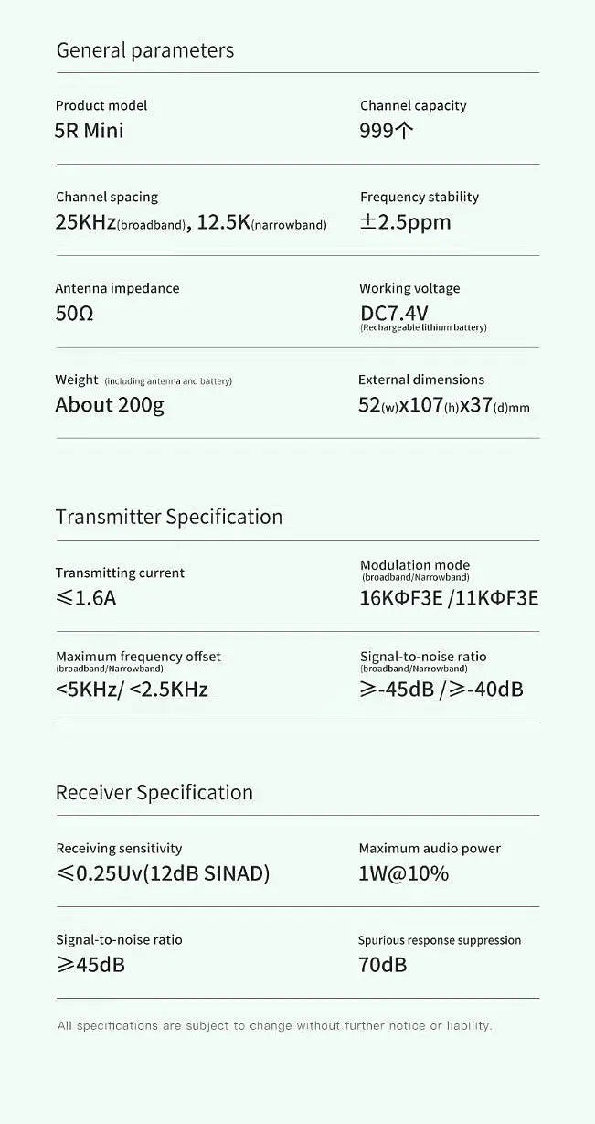 BAOFENG New Walkie Talkie 2PCS 5R Mini 5W Radio walkier talkie BT Dual PTT Transmission AM Aviation Reception Mini Case Radio