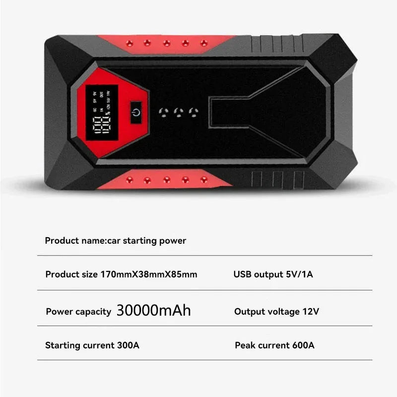 Portable Car Jump Starter Power Bank Car Booster Charger 12V Starting Device Petrol Diesel Car Emergency Booster 18800mAh
