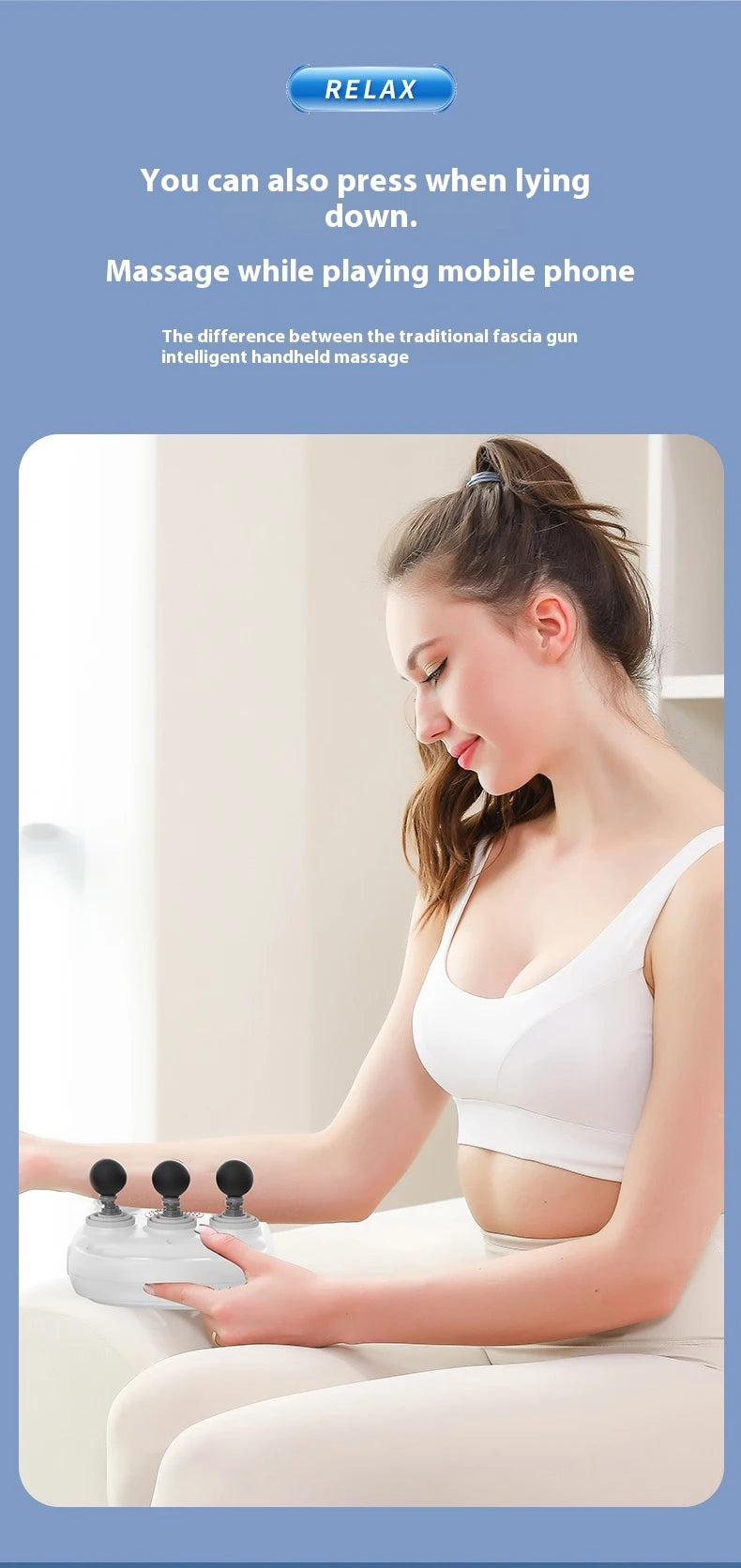 High-Frequency Vibration Full-Bbody Massage Gun Back, Waist, Neck and Shoulder Massager muscle Massager 12/16-Head fascia Gun