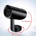 Eary 12V 24V 360°Rotate Car Heater 150W Windshield Defogger Defroster for Winter 2 in 1 Fast Heating & Cooling Fan for Car Sedan