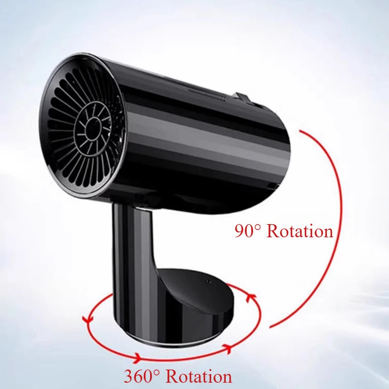 Eary 12V 24V 360°Rotate Car Heater 150W Windshield Defogger Defroster for Winter 2 in 1 Fast Heating & Cooling Fan for Car Sedan