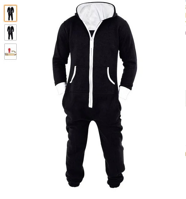 Adults Unisex Onesies Pyjamas Mens Women One Piece Cotton Pajamas Sleepwear Onesies Sleepsuit Black/Blue