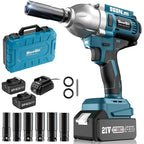 SEESII Cordless Impact Wrench 900N.m Power Impact Gun 1/2'' 3300RPM Brushless Electric Impact Driver for Home Car Truck Mower