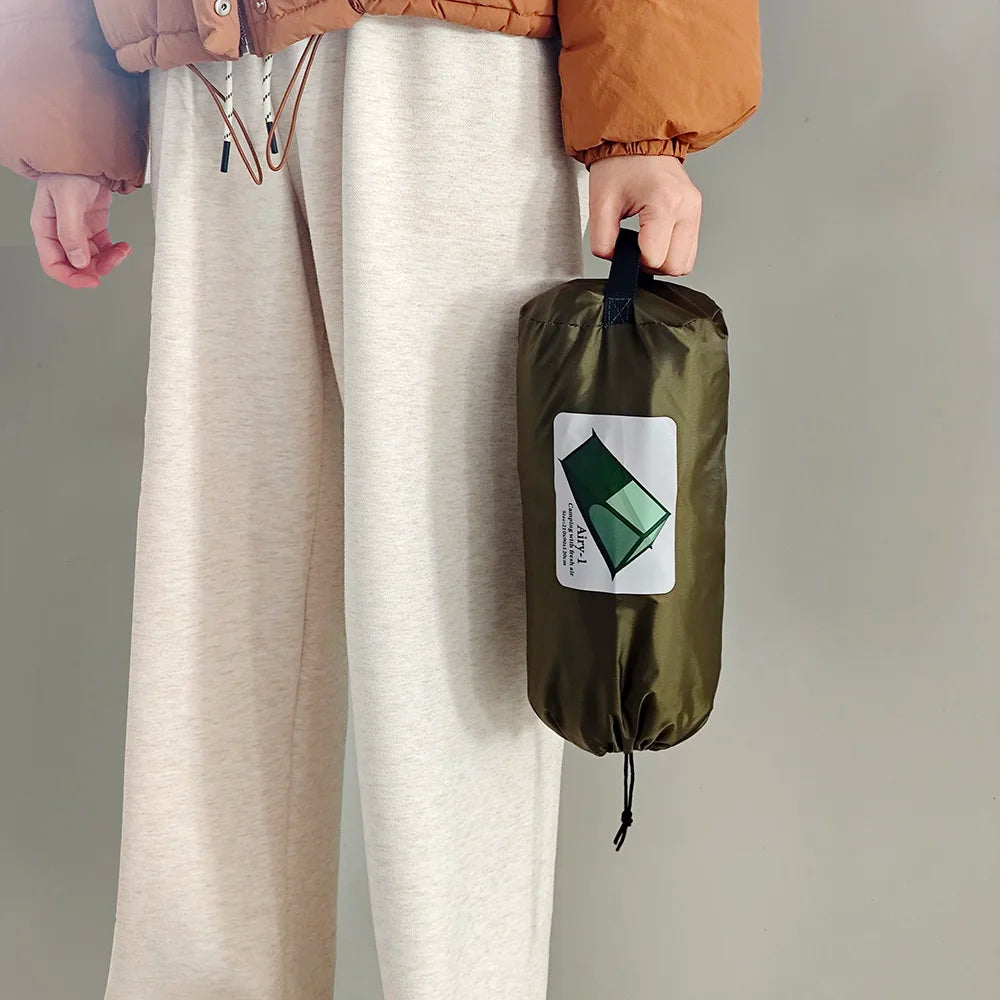 Airy Mesh Tent 1 Person Ultralight Tent Quick Setup Backpacking Shelter Breathable Mosquito Proof for Camping and Trekking