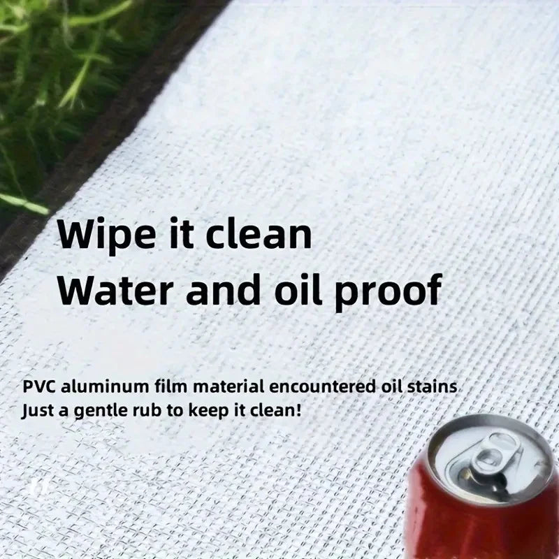 Camping Mat Foam Foil Blanket Aluminum Insulation Foam Foil Mat Sleeping Pad Thermal Outdoor Tent Footprint Reflecting Heat