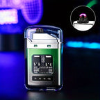 Rechargeable USB Electronic Lighter, Windproof Flameless LED Smart Dual Arc Portable Outdoor Survival Cigarette Lighters  Gifts