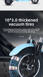 800W48V 70km folding electric tricycle small leisure vehicle for adults to ride three people portable battery car for home use