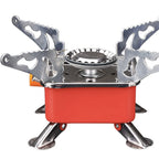 Outdoor Mini Square Stove Portable Folding Gas Stove Card Camping Cooking Utensil Ultra-Light Travel Cookware Hiking Equipment