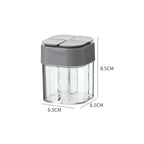 4 in 1 camping seasoning jar with lid transparent spice dispenser 4 compartment outdoor cooking barbecue salt and pepper shaker