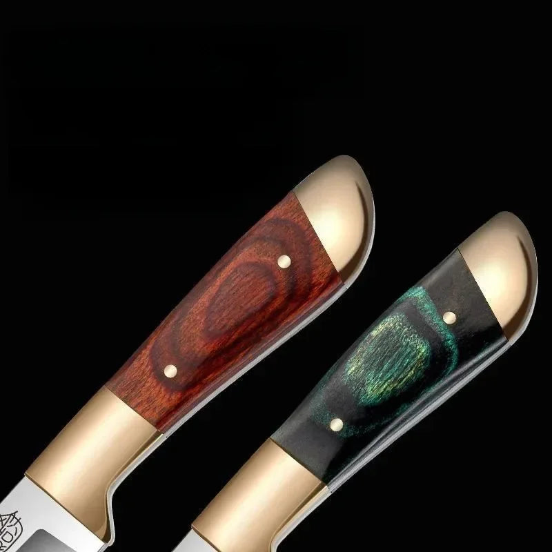 10pcs Boning Knife Meat Cleaver Stainless Steel Kitchen Mongolian Hand Meat Knife Roasted Whole Lamb Steak Knife with Cover