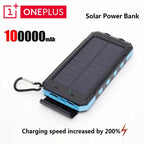 OnePlus Solar Power Bank 200000mAh Large Capacity Fast Charging External Battery with SOS Emergency Power for IPhone Samsung