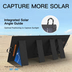 MHPOWOS Portable Solar Panel for Power Stations, 31V Solar Charger 400W Outdoor emergency backup power supply for RV Camping