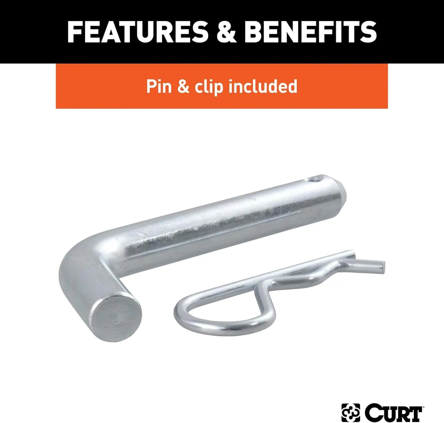 Heavy-Duty Trailer Hitch Mount with 2-Inch Ball & Pin, Fits 2-In Receiver, 7,500 lbs Capacity