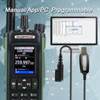 Walkie Talkie Baofeng UV-32 Air Band 10W GPS Amateur FM Two Way Radio with 2.0" HD Screen and 2200mah USB-C Charging Battery