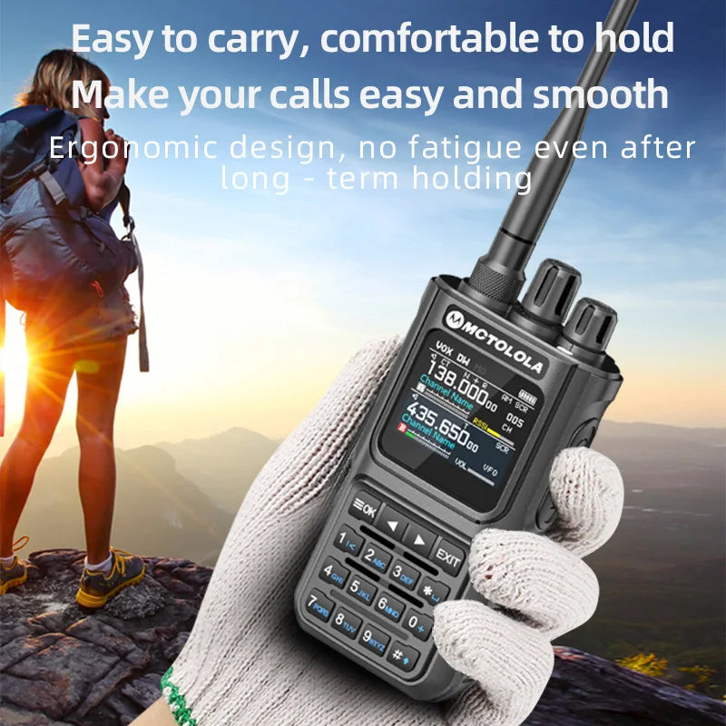 MOTOLOLA walkie talkie 15W multi band Bluetooth Programming Noise Reduction  AM FM amateur radio  Camping walkie talkie