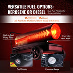 Kerosene Forced Air Heater, 215000 BTU Portable Torpedo Diesel Space Heater with Thermostat, 13.2 Gallon Tank Energy-Efficient h