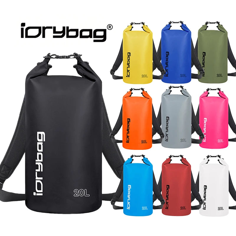 Idrybag Dry Bag Waterproof Bag for Women Men 2/5/10/15/20L Swimming Rafting Kayaking River Trekking Waterproof Dry Bag Backpack