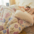 New winter quilt lamb wool autumn spring thickened super warm fiber blanket constant temperature milk cashmere bedding comforter