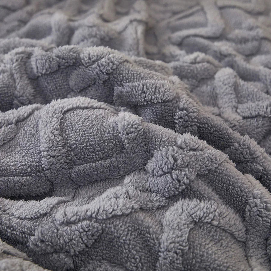 New Super Thick Winter Warm Blanket for Bed Artificial Lamb Cashmere Weighted Blankets Soft Comfortable Warmth Quilt Comforter