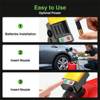 Taskstar Electric Fuel Transfer Oil Pump Electric Suction Fuel Pump Auto-stop Sensor Leak Protection 51"Hose Gasoline Diesel