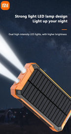 XIAOMI Solar Power Bank Wireless 200000mAh Large Capacity Fast Charging External Battery Outdoor Survival Emergency Equipment