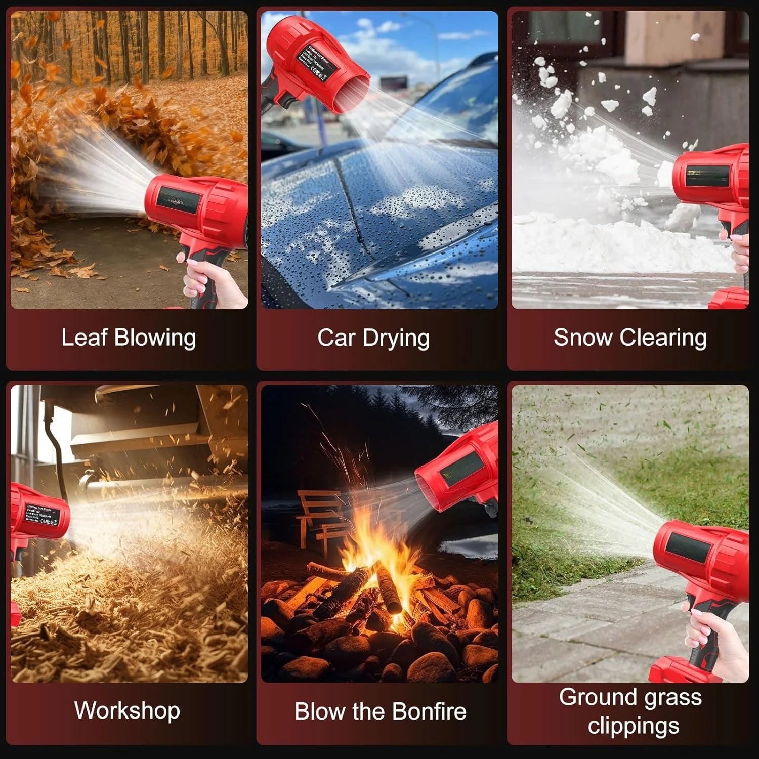 Cordless Leaf Blower Compatible for Milwaukee 18V Batteries(No Battery) Dust Computer Collector Handheld Power Tools for Lawn