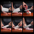 1-7 forged kitchen knife sheath, faucet-shaped handle, suitable for meat and fish