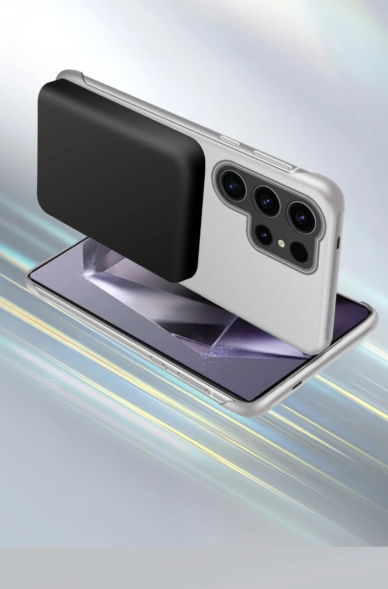 Thin Metallic Paint PC For Magsafe Magnetic Case For Samsung Galaxy S25Ultra S25 S24 S23 S22 Plus Ultra Borderless Cooling Cover